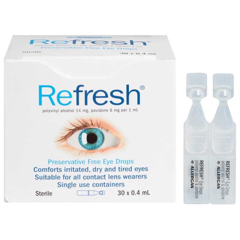 Refresh Preservative Free Eye Drops 30x0.4ml Allergan Eye Care Nobrand